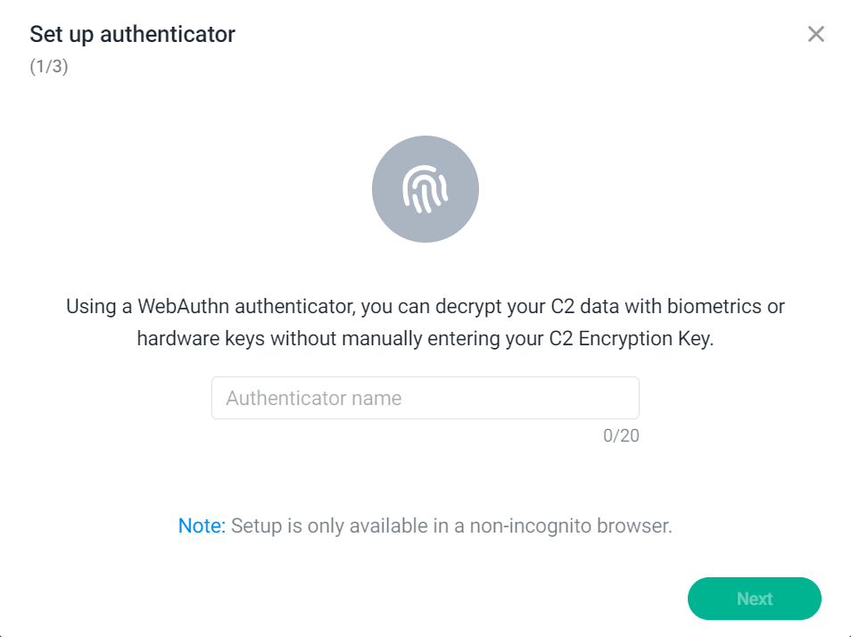 Synology C2 i Passkeys