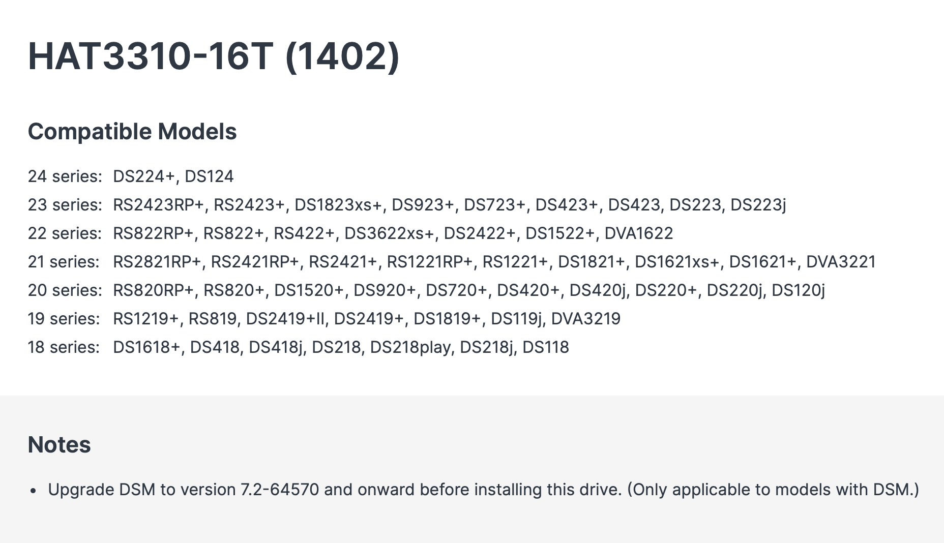 Synology HAT3310 Plus serija NAS diskova