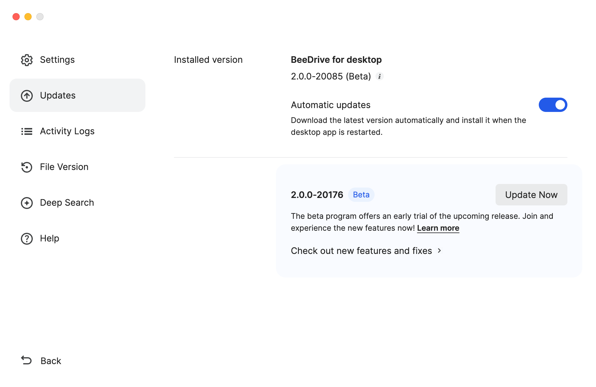 Synology BeeDrive Deep Search