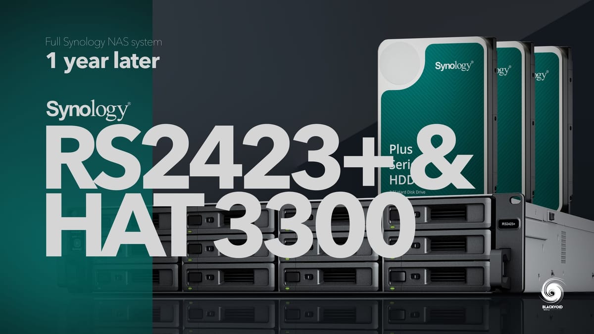 Synology NAS sustav 1 godina kasnije - RS2423+ s HAT3300 diskovima