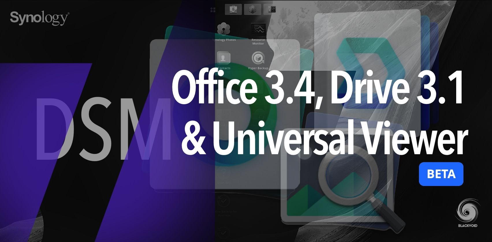 Synology Office 3.4, Drive 3.1 i Universal Viewer