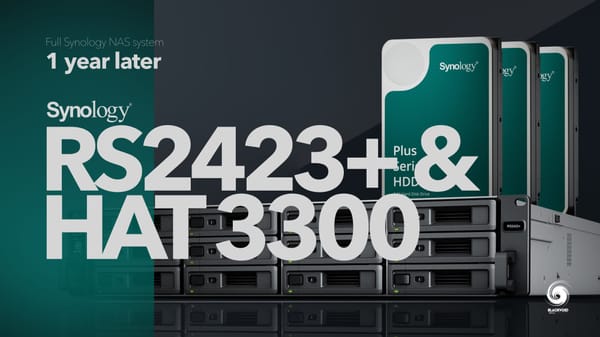 Synology NAS sustav 1 godina kasnije - RS2423+ s HAT3300 diskovima