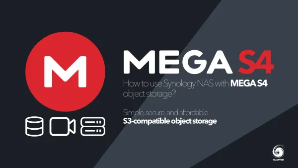 Synology Hyper Backup s MEGA S4 object storage uslugom